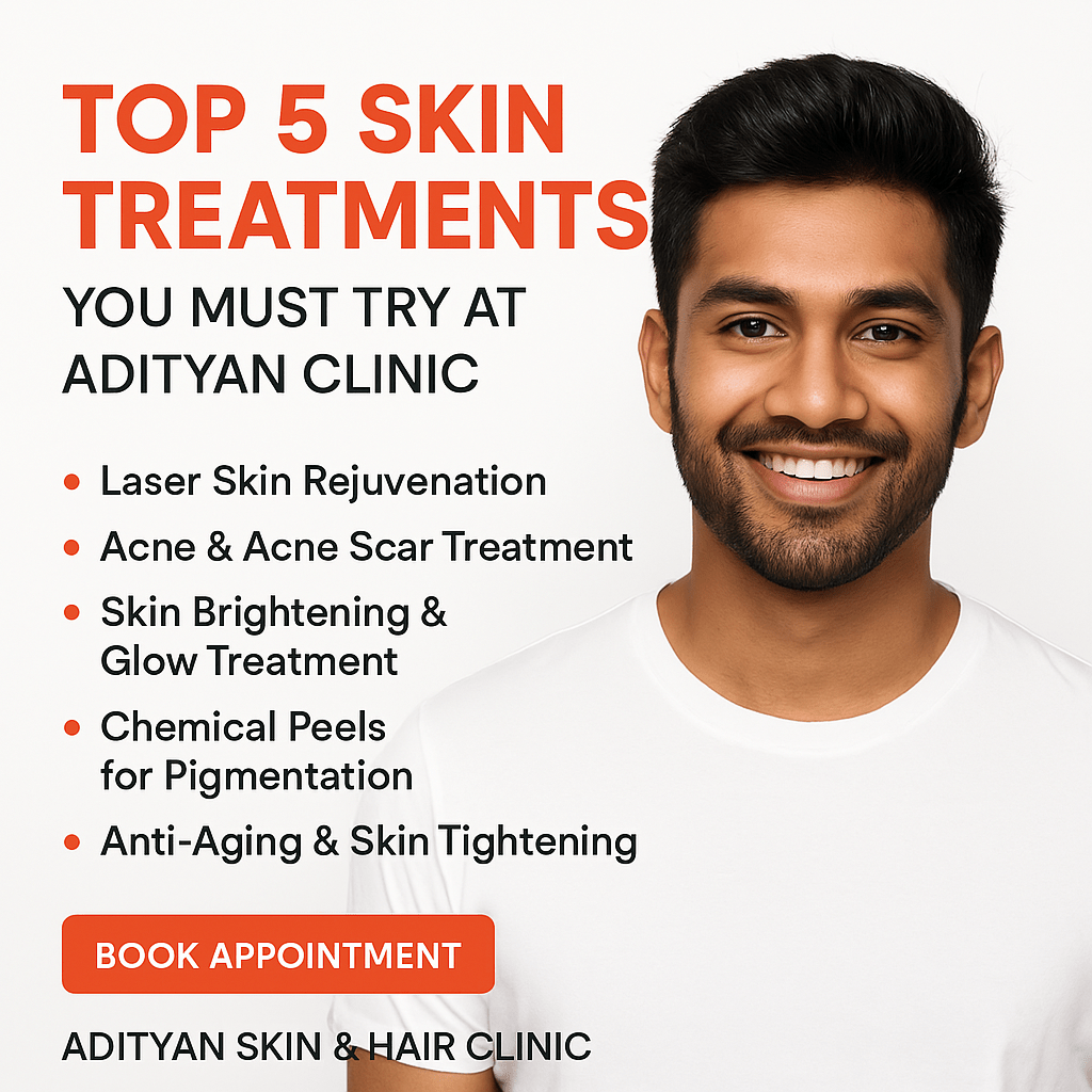 Read more about the article Top 5 Skin Treatments You Must Try at Adityan Skin & Hair Clinic