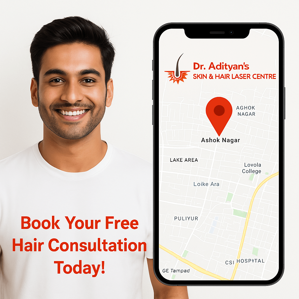 Read more about the article Searching for “Hair Clinic Treatment Near Me”? – Adityan Skin & Hair Clinic